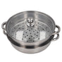 28cm/11.0in 2‑Layer Stainless Steel Steamer Pot Steaming Grid Cooking Pot with Handle