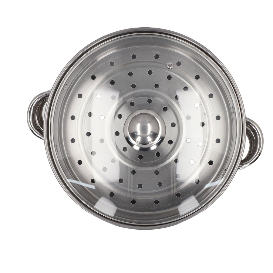 28cm/11.0in 2‑Layer Stainless Steel Steamer Pot Steaming Grid Cooking Pot with Handle