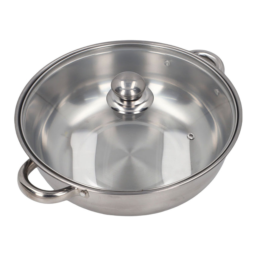 28cm/11.0in 2‑Layer Stainless Steel Steamer Pot Steaming Grid Cooking Pot with Handle