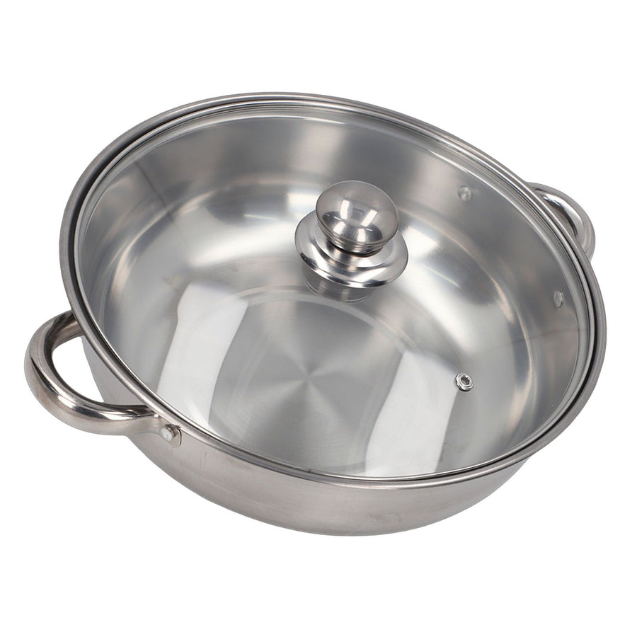 28cm/11.0in 2‑Layer Stainless Steel Steamer Pot Steaming Grid Cooking Pot with Handle