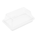 Quadrate Plastic Butter Storage Box Butter Cutter Cheese Container with Transparent LidTransparent