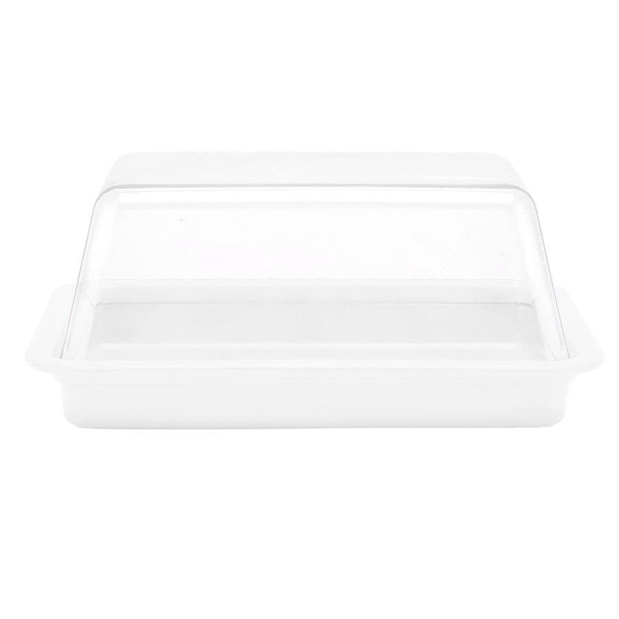Quadrate Plastic Butter Storage Box Butter Cutter Cheese Container with Transparent LidTransparent