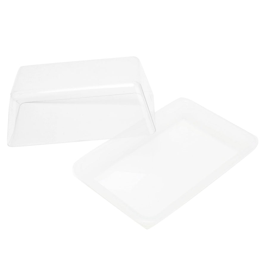 Quadrate Plastic Butter Storage Box Butter Cutter Cheese Container with Transparent LidTransparent