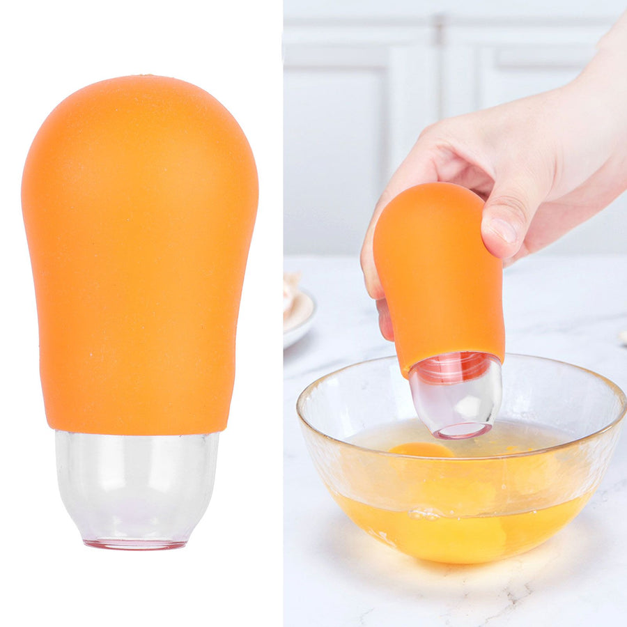 Silicone Yolk Seperator Portable Orange Anti Slip Yolk Extractor Kitchen Gadgets for Home