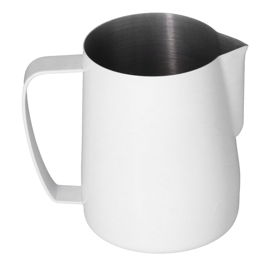 Stainless Steel Frothing Cup Coffee Milk Frothing Pitcher with Pointed Mouth for KitchenWhite
