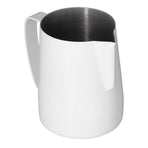 Stainless Steel Frothing Cup Coffee Milk Frothing Pitcher with Pointed Mouth for KitchenWhite