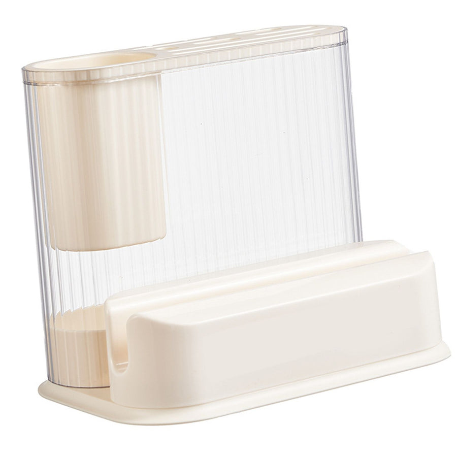 Multifunctional Knife Holder Plastic Cutting Boards Forks Chopsticks Knife Organizer Rack for Kitchen Countertop White