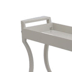 Coffee Bar Storage Rack Double Layer Cabinet Shelf Stainless Steel Countertop Organizer with Handles White 50cm / 19.7in