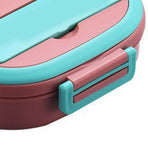 Lunch Box Multi Compartment Food Container Large Capacity Stainless Steel for Home Outdoor 2 Compartment Pink