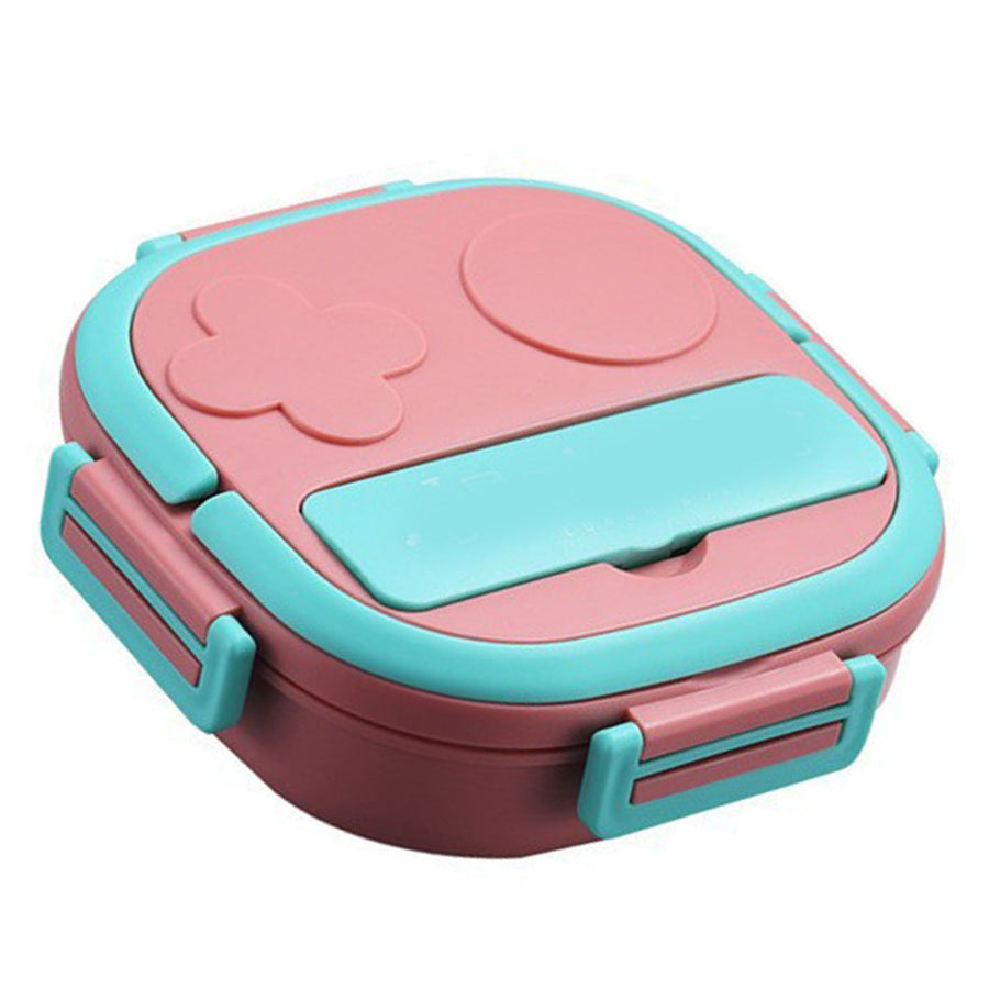 Lunch Box Multi Compartment Food Container Large Capacity Stainless Steel for Home Outdoor 2 Compartment Pink