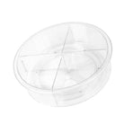 Round Clear Rotating Organization PET Rotatable Turntable Food Storage Container for Cabinet Pantry Refrigerator