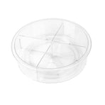 Round Clear Rotating Organization PET Rotatable Turntable Food Storage Container for Cabinet Pantry Refrigerator