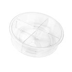 Round Clear Rotating Organization PET Rotatable Turntable Food Storage Container for Cabinet Pantry Refrigerator