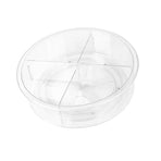 Round Clear Rotating Organization PET Rotatable Turntable Food Storage Container for Cabinet Pantry Refrigerator