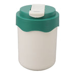 Insulated Coffee Mug Double Walled 304 Stainless Steel Portable Vacuum Water Cup with Straw 450ml Green