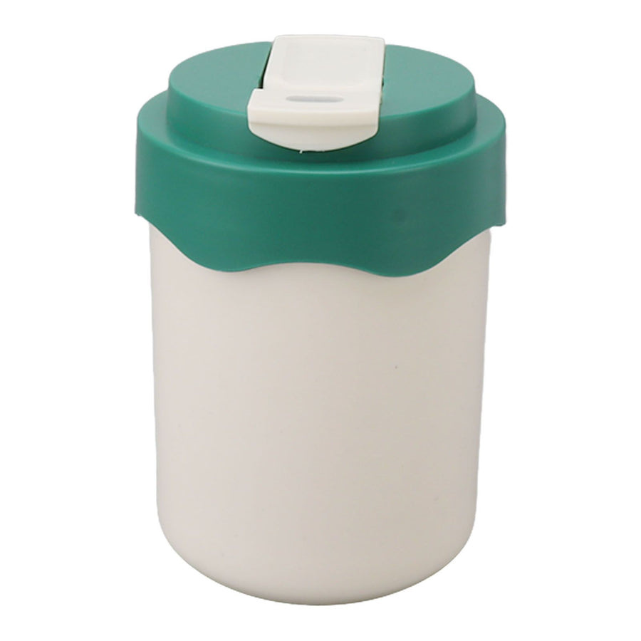Insulated Coffee Mug Double Walled 304 Stainless Steel Portable Vacuum Water Cup with Straw 450ml Green