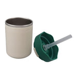 Insulated Coffee Mug Double Walled 304 Stainless Steel Portable Vacuum Water Cup with Straw 450ml Green