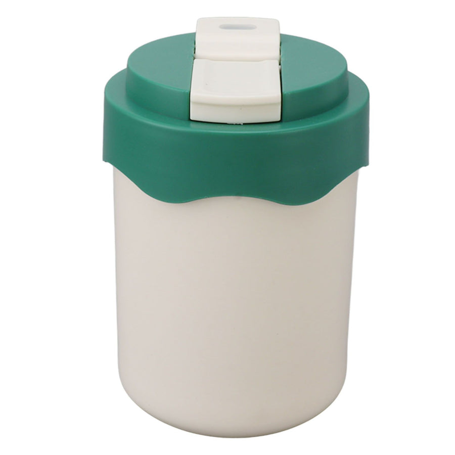 Insulated Coffee Mug Double Walled 304 Stainless Steel Portable Vacuum Water Cup with Straw 450ml Green