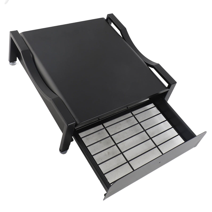 Cup Holder Sliding Tray Display Multi Functional Storage Drawer Maker Stand Tray for Home Black S