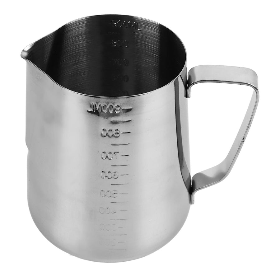 Milk Frothing Pitcher Stainless Steel Frother Jug Mixing Cup Pot with Scale for Coffee Drinks 900ml