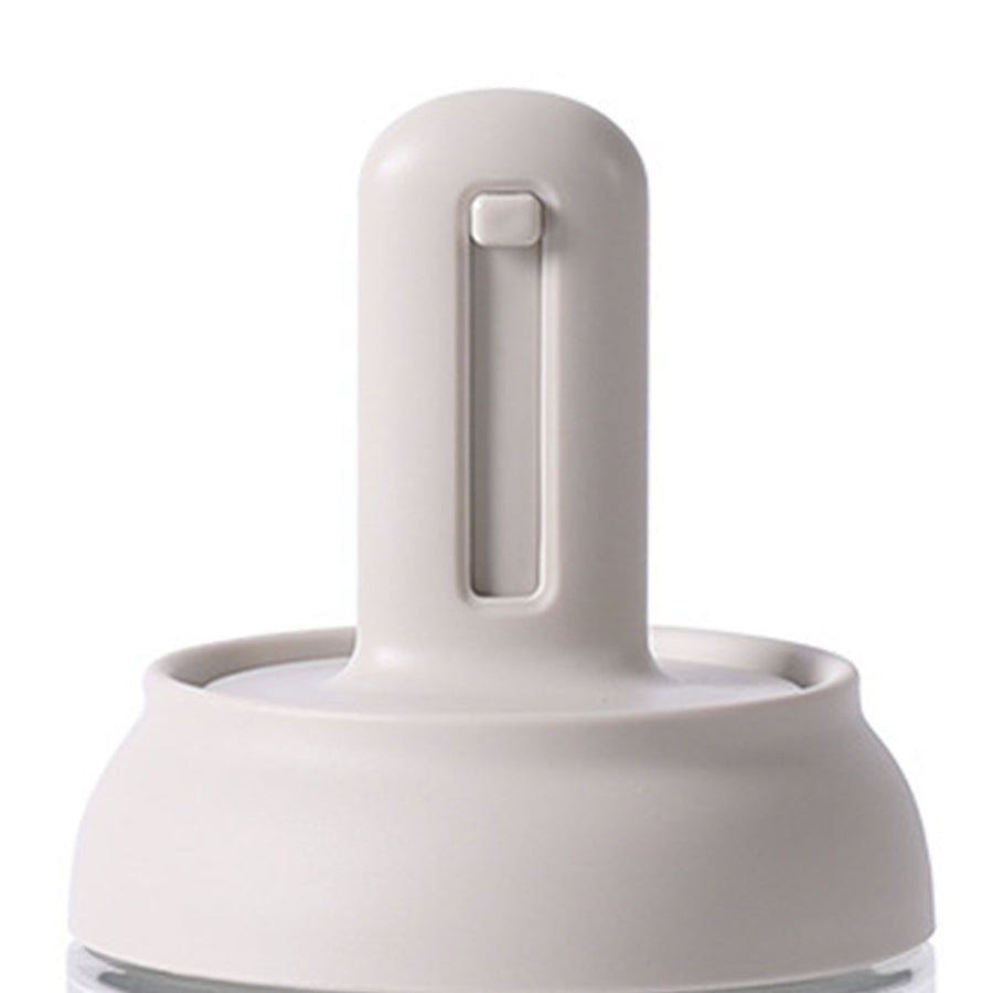 Seasoning Jar Retractable Spoon Glass Transparent Spice Condiment Storage Container Box for Home Kitchen