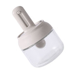 Seasoning Jar Retractable Spoon Glass Transparent Spice Condiment Storage Container Box for Home Kitchen