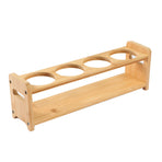 Seasoning Storage Stand Bamboo Wood 4 Holes Multifunctional Anti Slip Space Saving Oil Bottle Rack Kitchen Supplies Round Slots