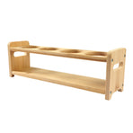 Seasoning Storage Stand Bamboo Wood 4 Holes Multifunctional Anti Slip Space Saving Oil Bottle Rack Kitchen Supplies Round Slots