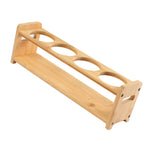 Seasoning Storage Stand Bamboo Wood 4 Holes Multifunctional Anti Slip Space Saving Oil Bottle Rack Kitchen Supplies Round Slots