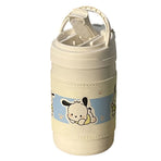 Stainless Steel Insulated Cup 500ml Large Capacity Cute Appearance Portable Insulated Water Bottle with Straw