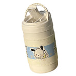 Stainless Steel Insulated Cup 500ml Large Capacity Cute Appearance Portable Insulated Water Bottle with Straw