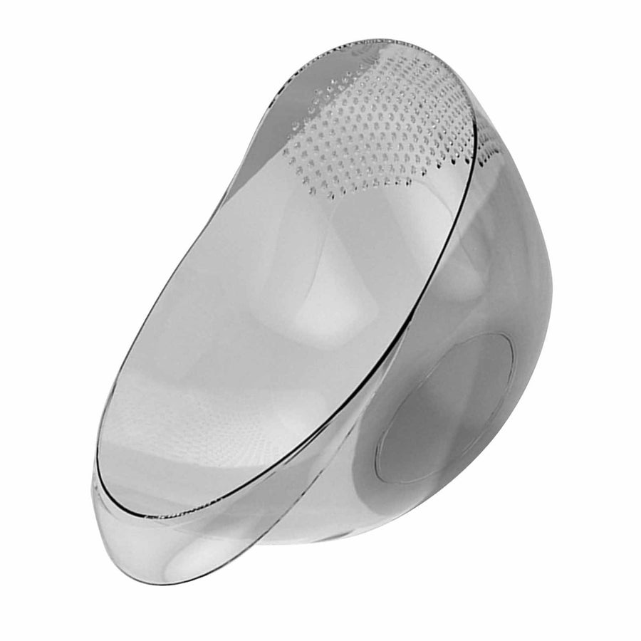 Rice Washing Bowl Multifunction Plastic Rice Rinsing Strainer With Side Drainers for Kitchen Transparent Ash