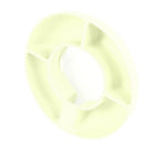 Snack Bowl Silicone Round 4 Compartment Reusable Snack Ring for 40 Oz Cup Watching Movies Playing Games Reading Books Beige