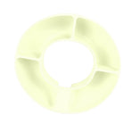 Snack Bowl Silicone Round 4 Compartment Reusable Snack Ring for 40 Oz Cup Watching Movies Playing Games Reading Books Beige