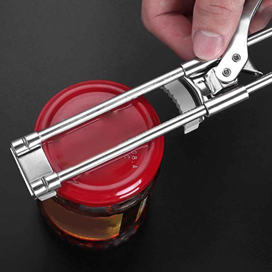 Jar Bottle Opener Stainless Steel Anti Slip Comfortable Grip Effortless Manual Operation Adjustable Kitchen Tools for Home