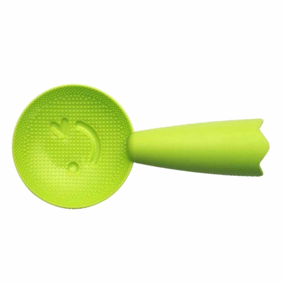 Rice Spoon Smile Face Pattern Preven Sticking Standable Rice Cooker Spatula for Home Use Green