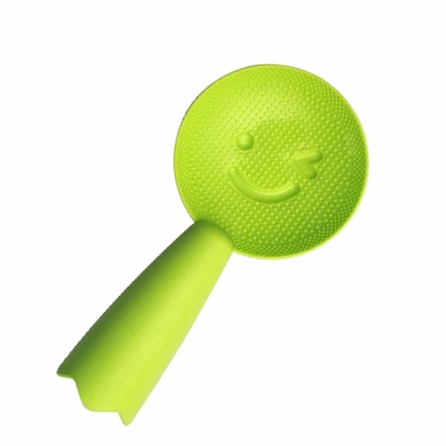 Rice Spoon Smile Face Pattern Preven Sticking Standable Rice Cooker Spatula for Home Use Green