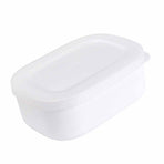 Food Storage Container Mini Lunch Case Portable Bento Box 280ml White for Office Students