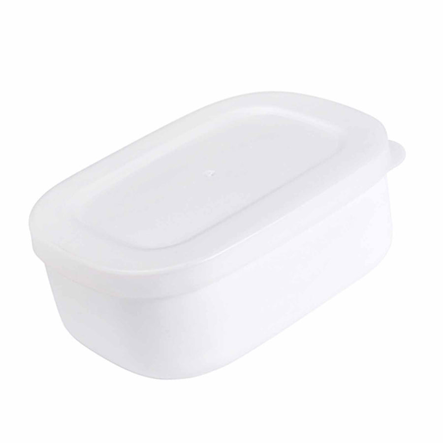 Food Storage Container Mini Lunch Case Portable Bento Box 280ml White for Office Students