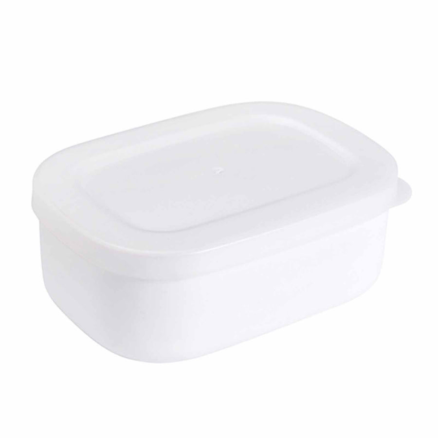 Food Storage Container Mini Lunch Case Portable Bento Box 280ml White for Office Students