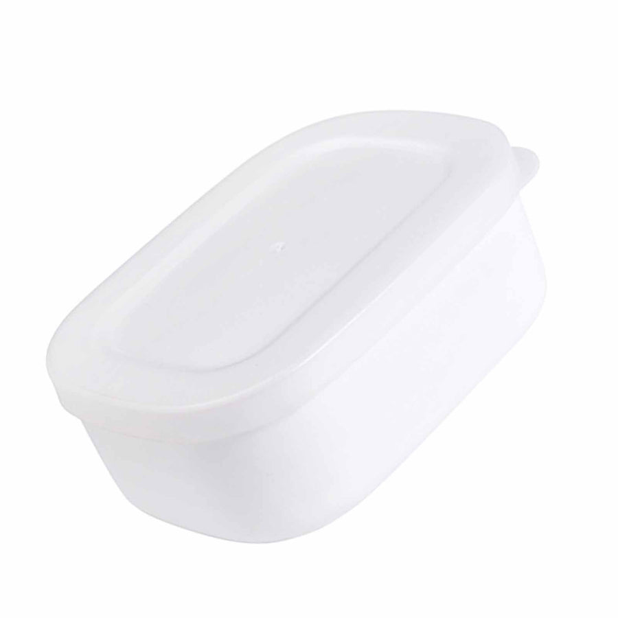 Food Storage Container Mini Lunch Case Portable Bento Box 280ml White for Office Students
