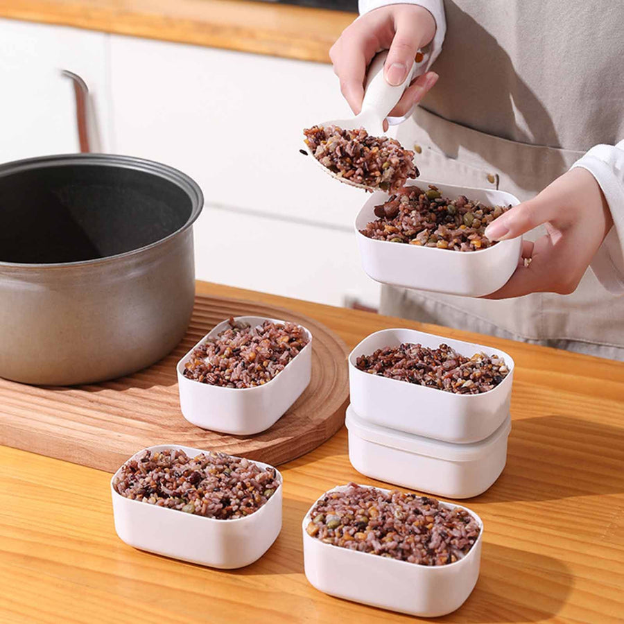 Food Storage Container Mini Lunch Case Portable Bento Box 280ml White for Office Students