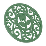 Silicone Trivet Mat Hot Pot Holder for Hot Dishes Countertop Teapot Trivet Nonslip Heat Resistant Modern Kitchen Hot Pads Green
