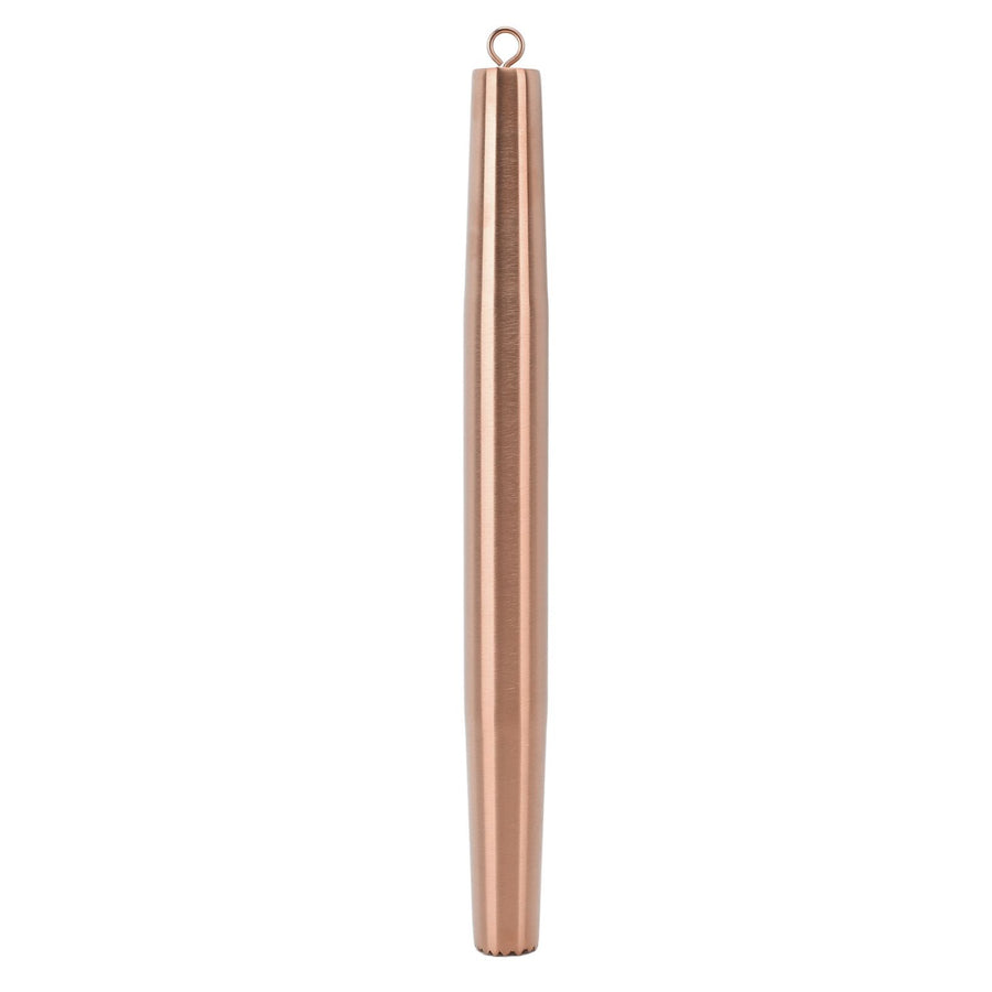 Rolling Pin 304 Stainless Steel Crushed Ice Dough Roller for Household Kitchen Baking Fondant Pizza Pie Pastry Pasta Rose Gold