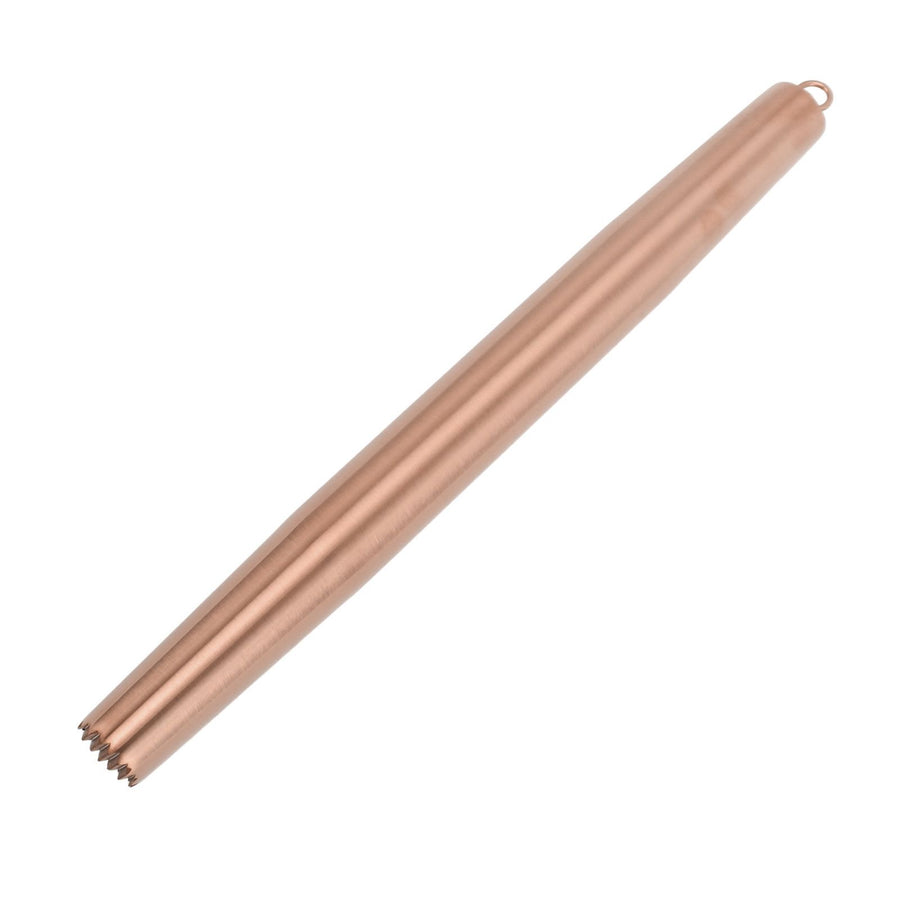 Rolling Pin 304 Stainless Steel Crushed Ice Dough Roller for Household Kitchen Baking Fondant Pizza Pie Pastry Pasta Rose Gold