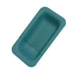 Over The Sink Strainer Green Retractable Design Sturdy Durable PP Fast Draining Sink Colander for Home Kitchen