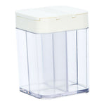 Seasoning Box 4 Compartments Transparent Window Sliding Lid Strong ABS PET Seasoning Jar for Home Kitchen Cooking