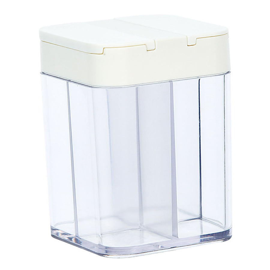Seasoning Box 4 Compartments Transparent Window Sliding Lid Strong ABS PET Seasoning Jar for Home Kitchen Cooking