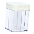 Seasoning Box 4 Compartments Transparent Window Sliding Lid Strong ABS PET Seasoning Jar for Home Kitchen Cooking