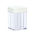 Seasoning Box 4 Compartments Transparent Window Sliding Lid Strong ABS PET Seasoning Jar for Home Kitchen Cooking